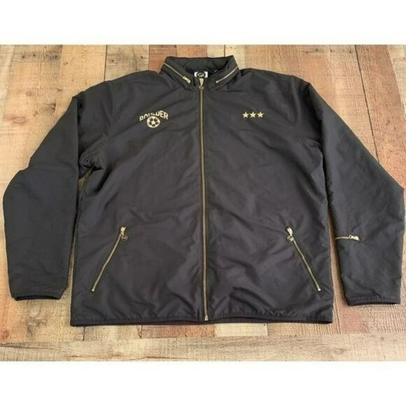 PELE Soccer Embroidered Zippered Windbreaker Warmup Jacket With Hood XL - Picture 1 of 10
